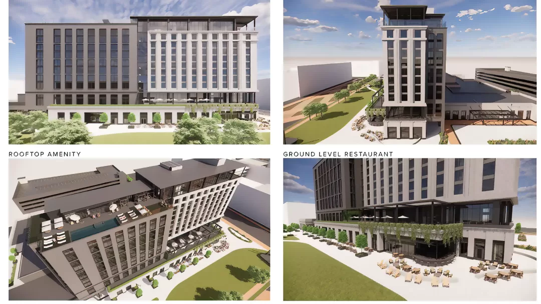 Rendering of the Springline Hilton Hotel and Conference Center